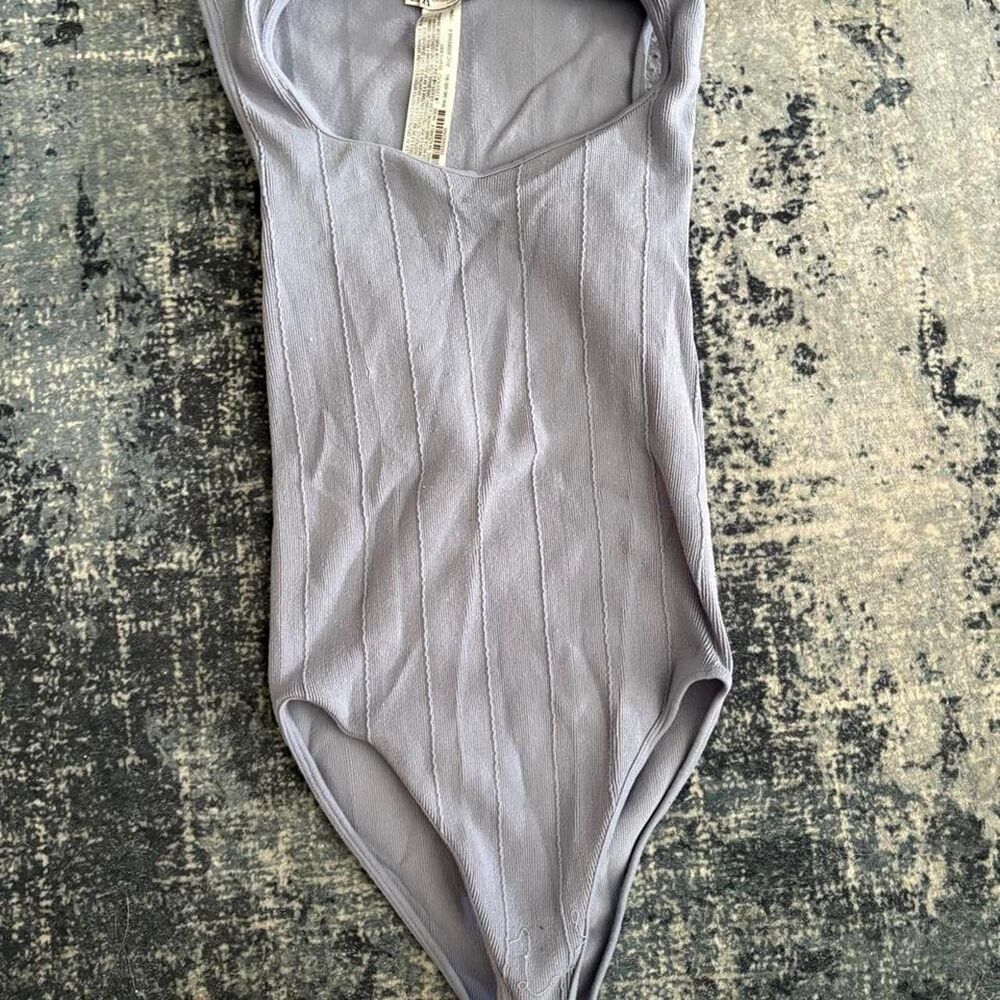 Zara Women's Purple and Grey Bodysuit
